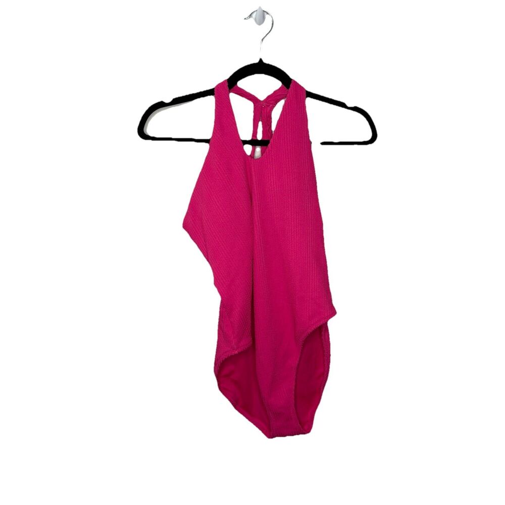 Old Navy  Textured Eyelet V-Neck One Piece Dark Pink Size Medium New NWOT